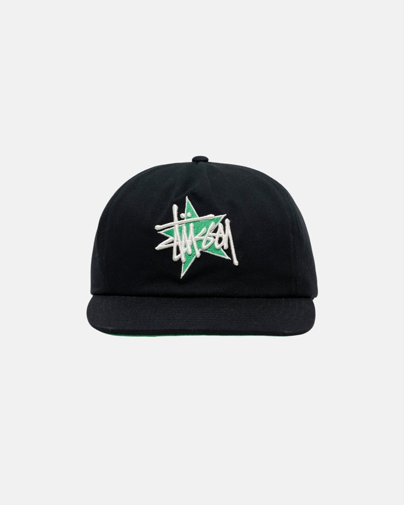 Chapéu Stussy MID-DEPTH BASIC STAR STRAPBACK Pretas | 30417-GSPV