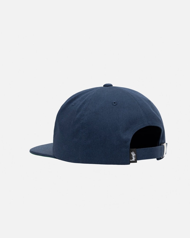 Chapéu Stussy MID-DEPTH BASIC STRAPBACK Azul Marinho | 48126-TFJQ