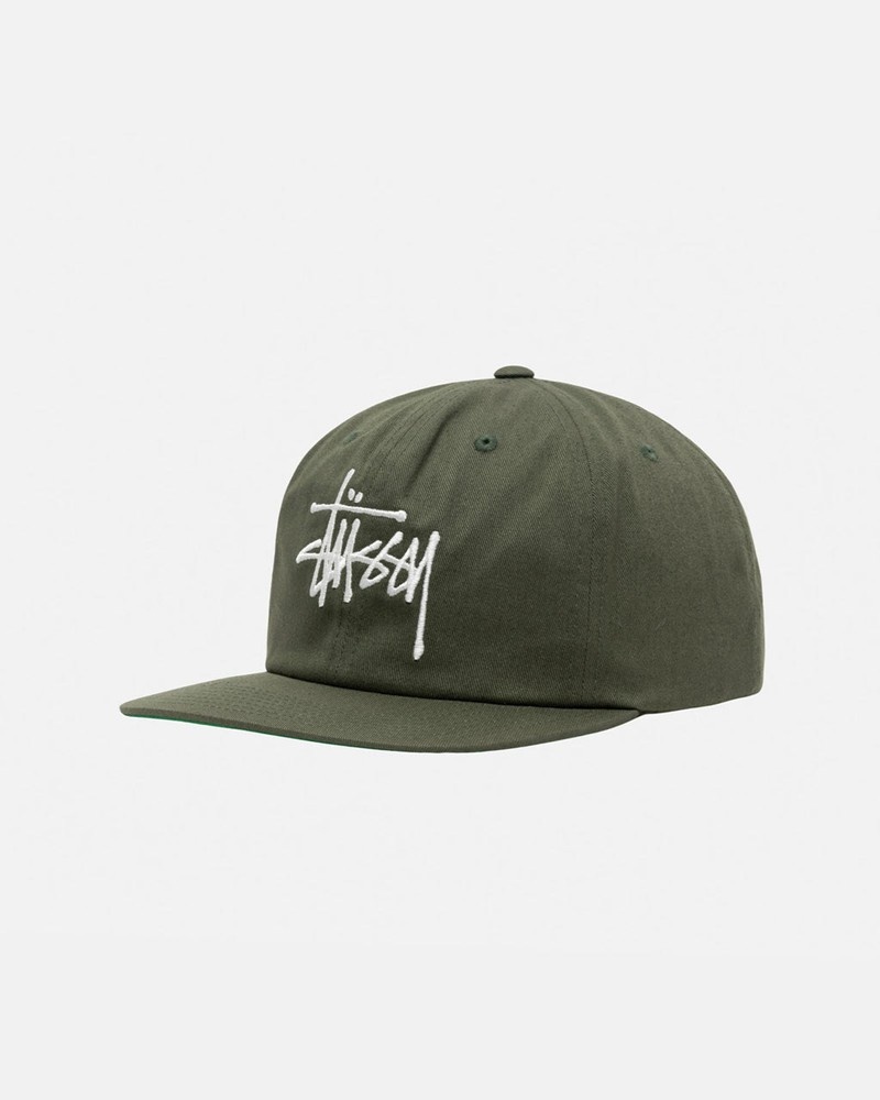 Chapéu Stussy MID-DEPTH BASIC STRAPBACK Verde Oliva | 48362-LGMN