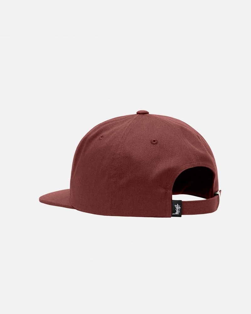 Chapéu Stussy MID-DEPTH BASIC STRAPBACK Vermelhas Marrom | 79803-DNKH