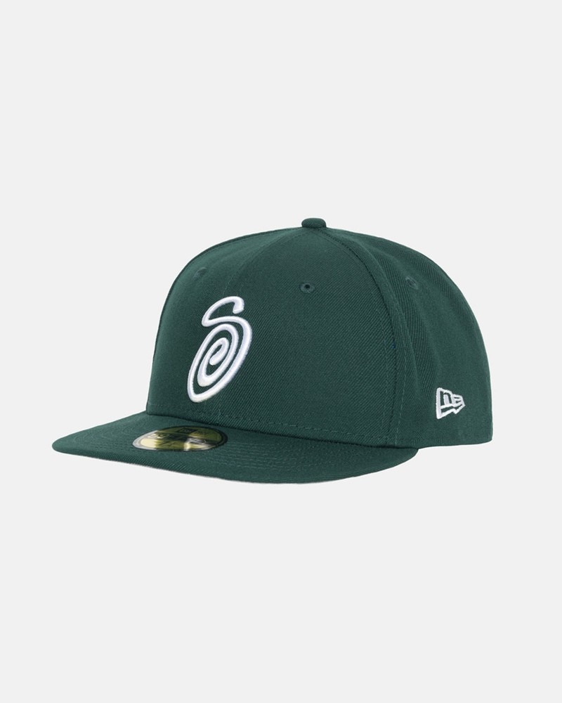 Chapéu Stussy NEW ERA 59FIFTY CURLY S Verdes | 48139-PDJF