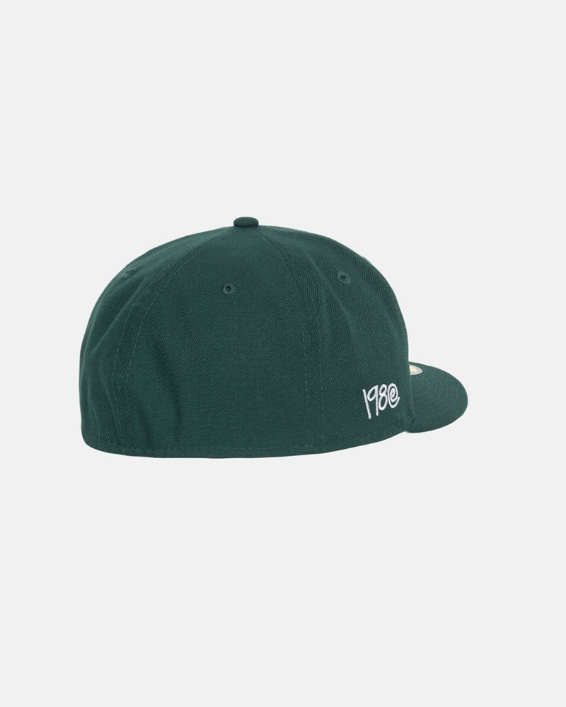 Chapéu Stussy NEW ERA 59FIFTY CURLY S Verdes | 48139-PDJF