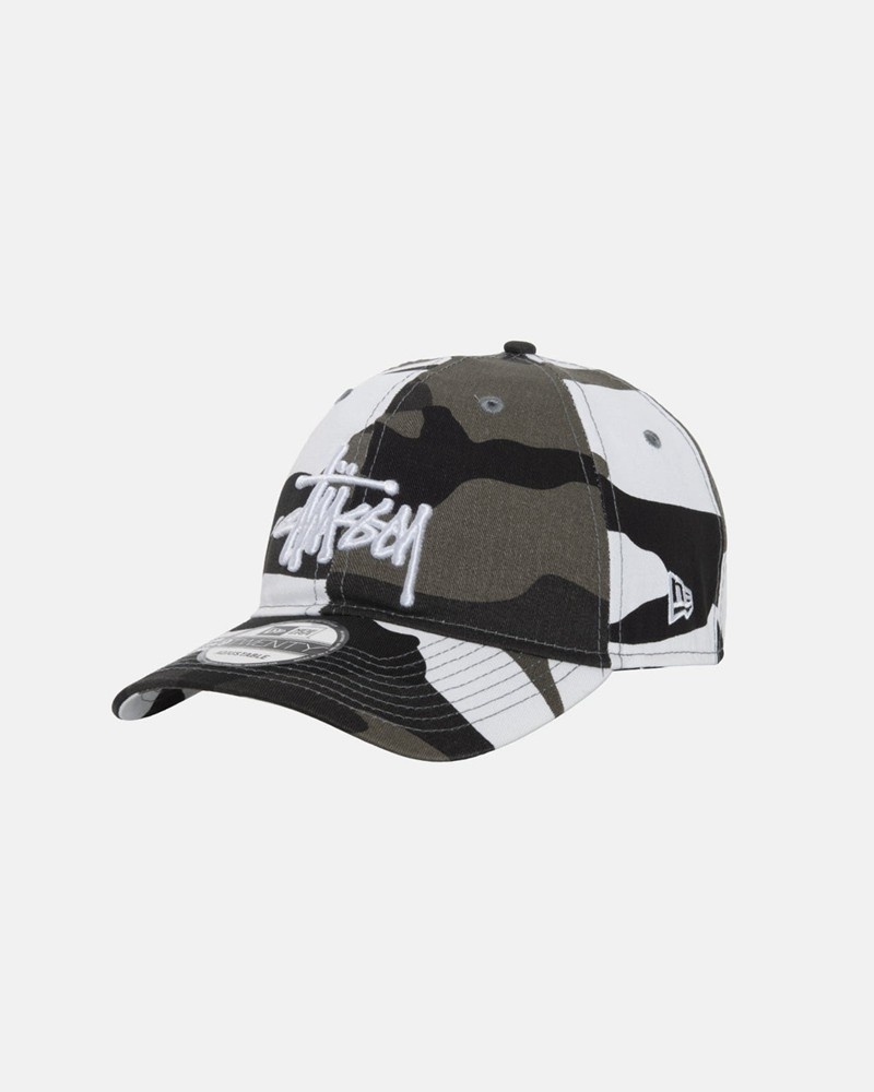 Chapéu Stussy NEW ERA 9TWENTY BASIC STRAPBACK Branco Camufladas | 29357-QKRA