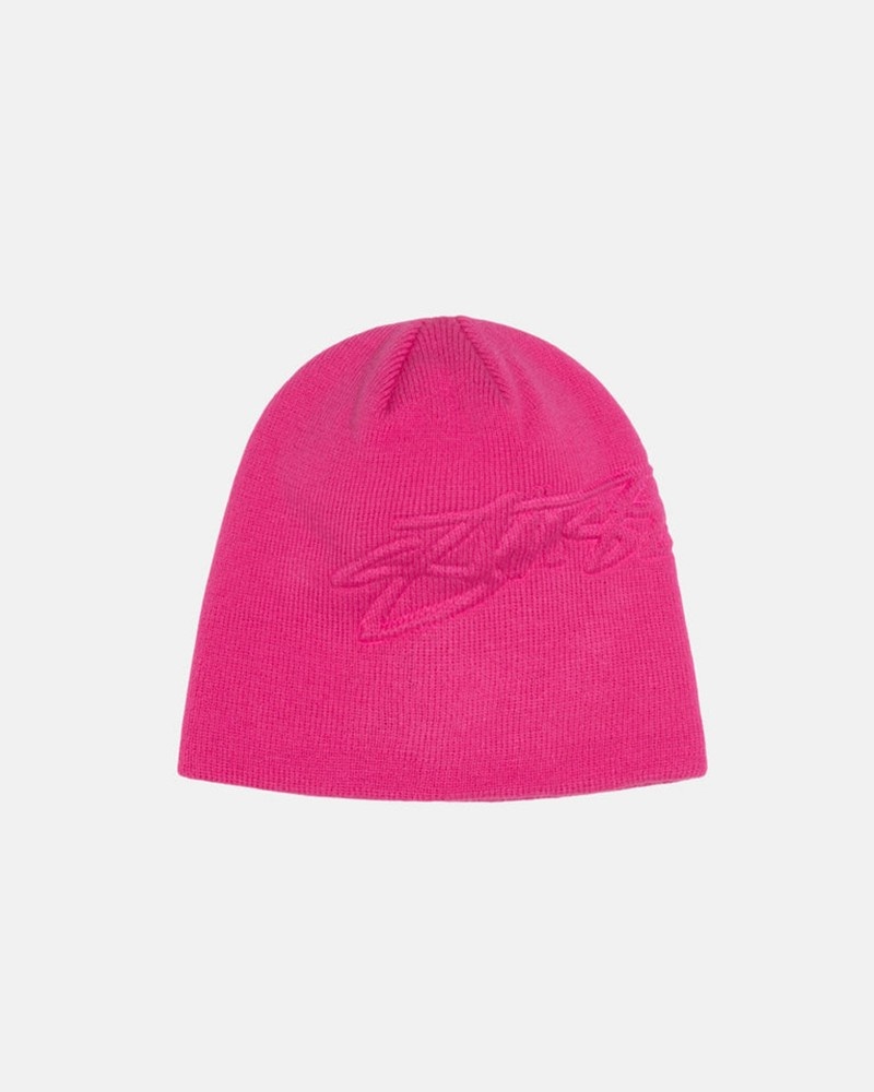 Chapéu Stussy SKULLCAP EMBOSSED SMOOTH STOCK Rosa | 54691-MDTZ