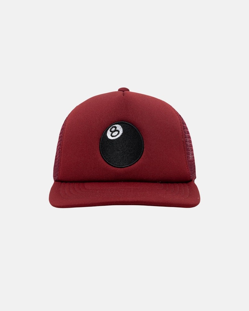 Chapéu Stussy TRUCKER 8 BALL SNAPBACK Vermelhas | 94761-PIUZ