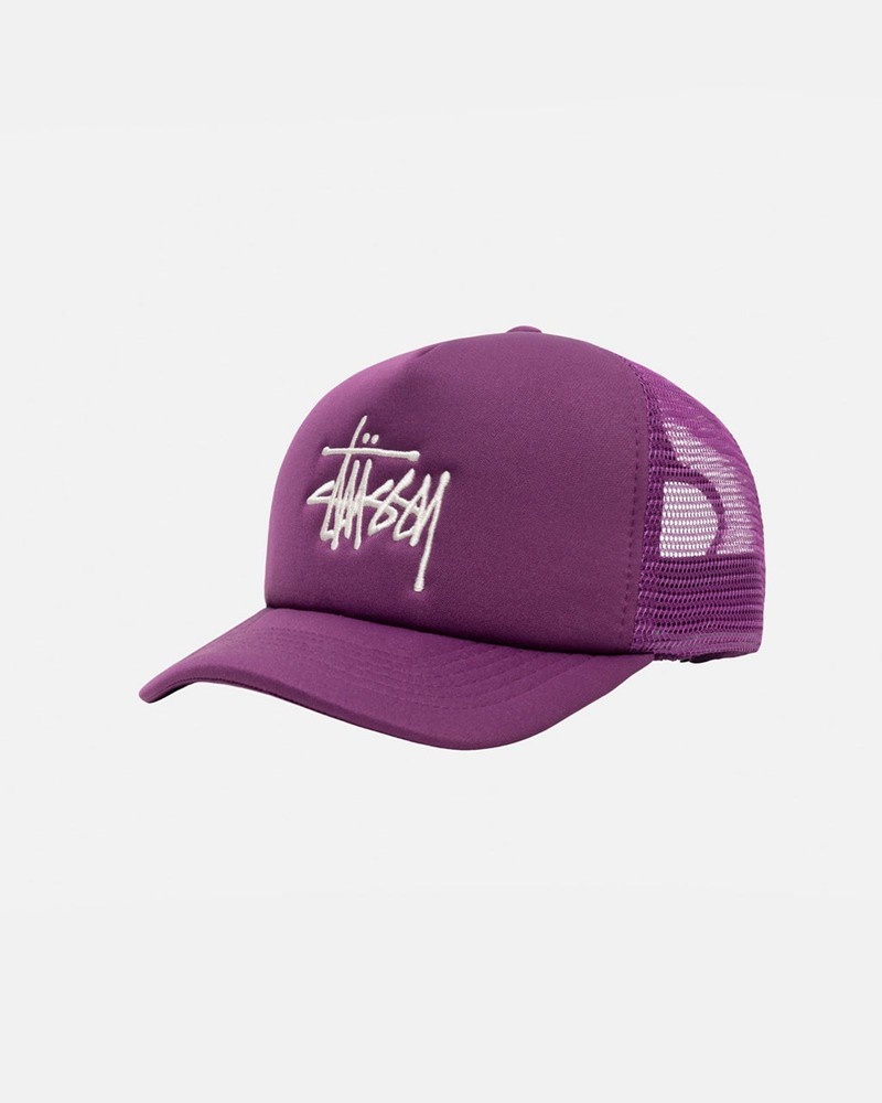 Chapéu Stussy TRUCKER BIG BASIC SNAPBACK Roxo | 89652-UMVI