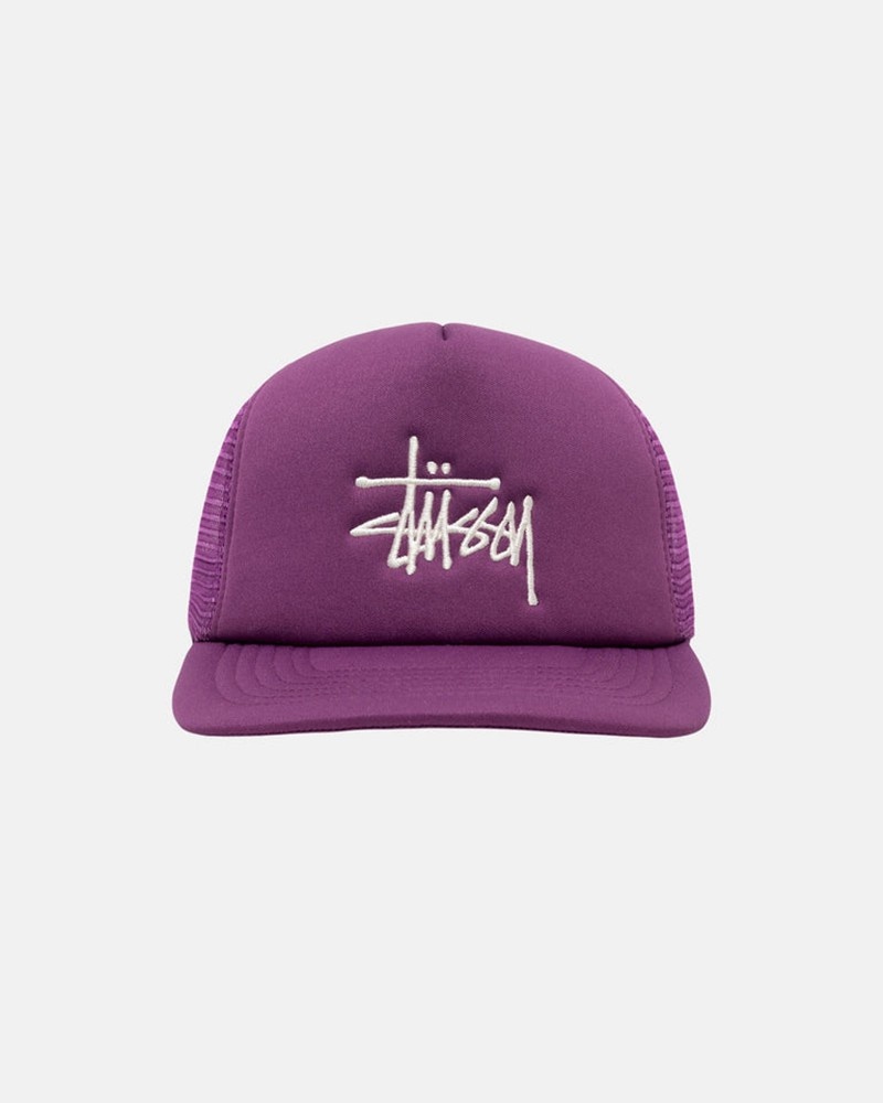 Chapéu Stussy TRUCKER BIG BASIC SNAPBACK Roxo | 89652-UMVI