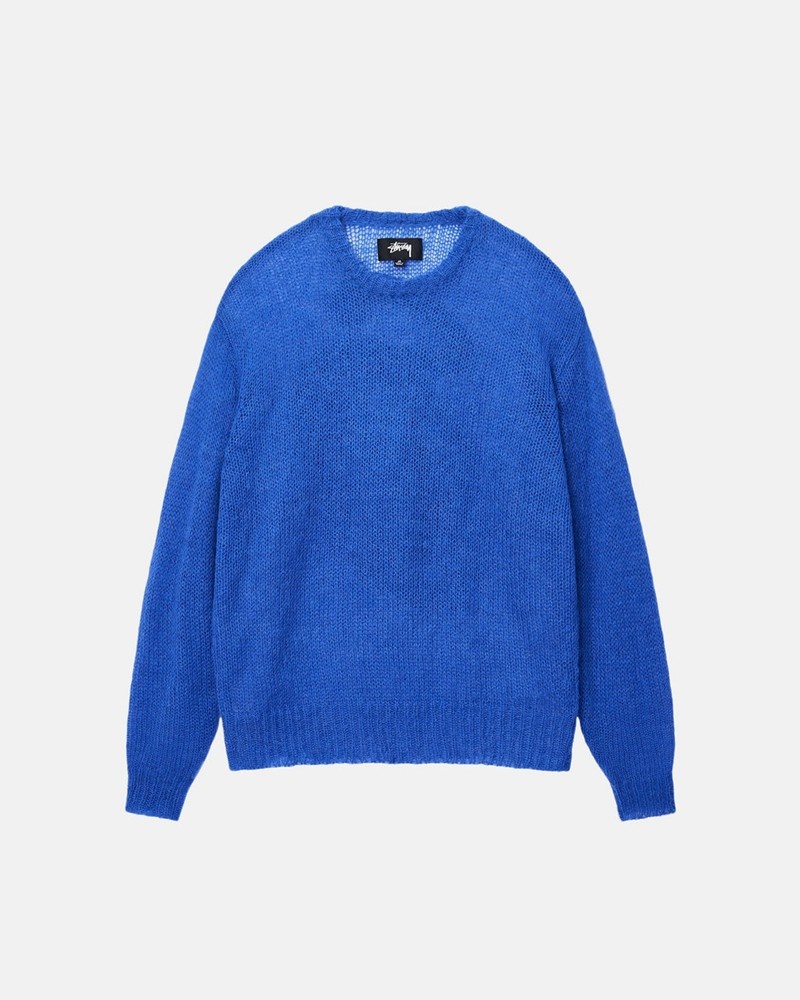 Knitted Stussy S LOOSE KNIT Azuis | 73659-LMXG