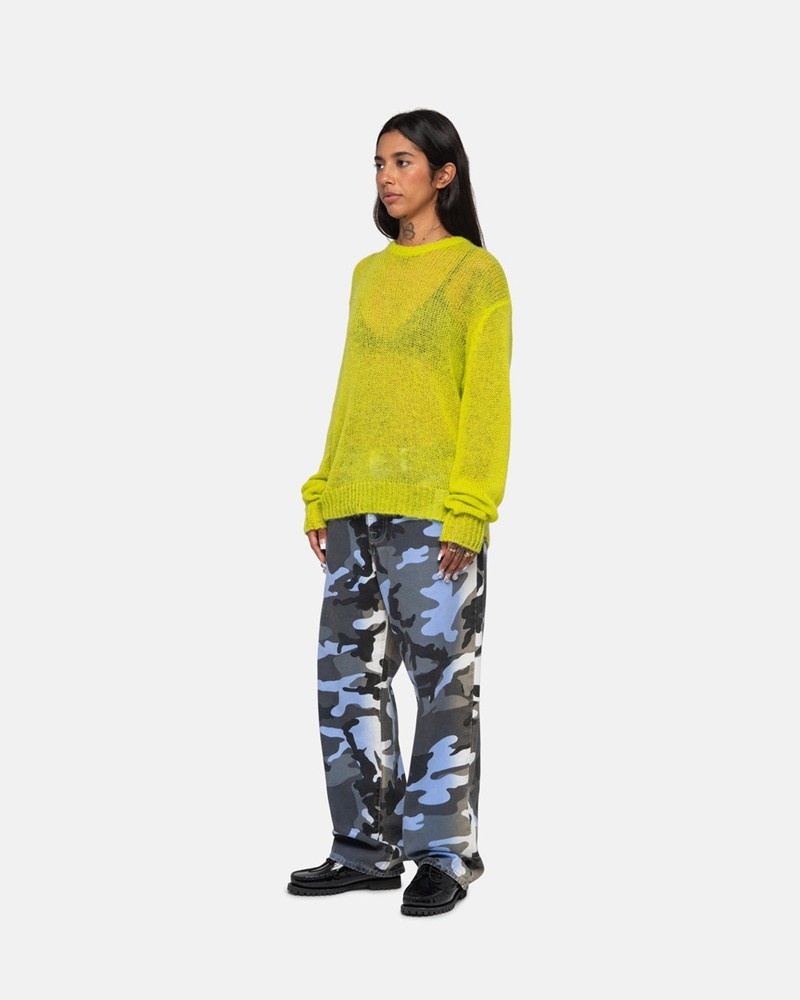 Knitted Stussy S LOOSE KNIT Luz Verdes | 58196-ZPCF