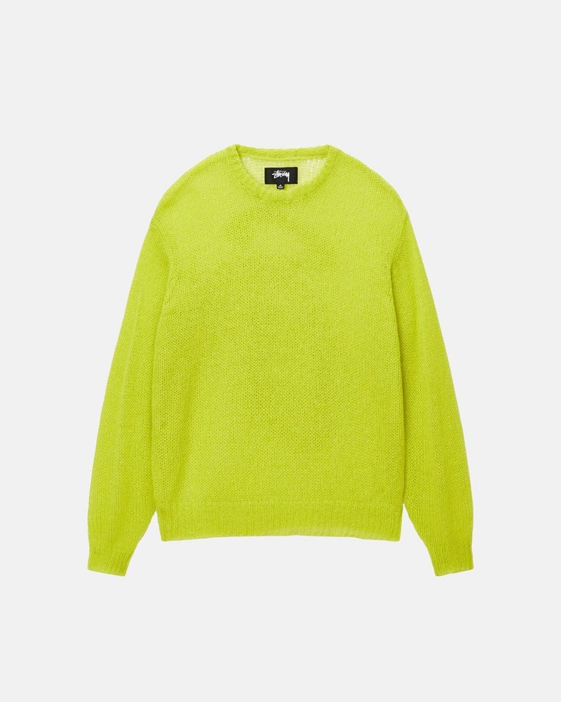 Knitted Stussy S LOOSE KNIT Luz Verdes | 58196-ZPCF