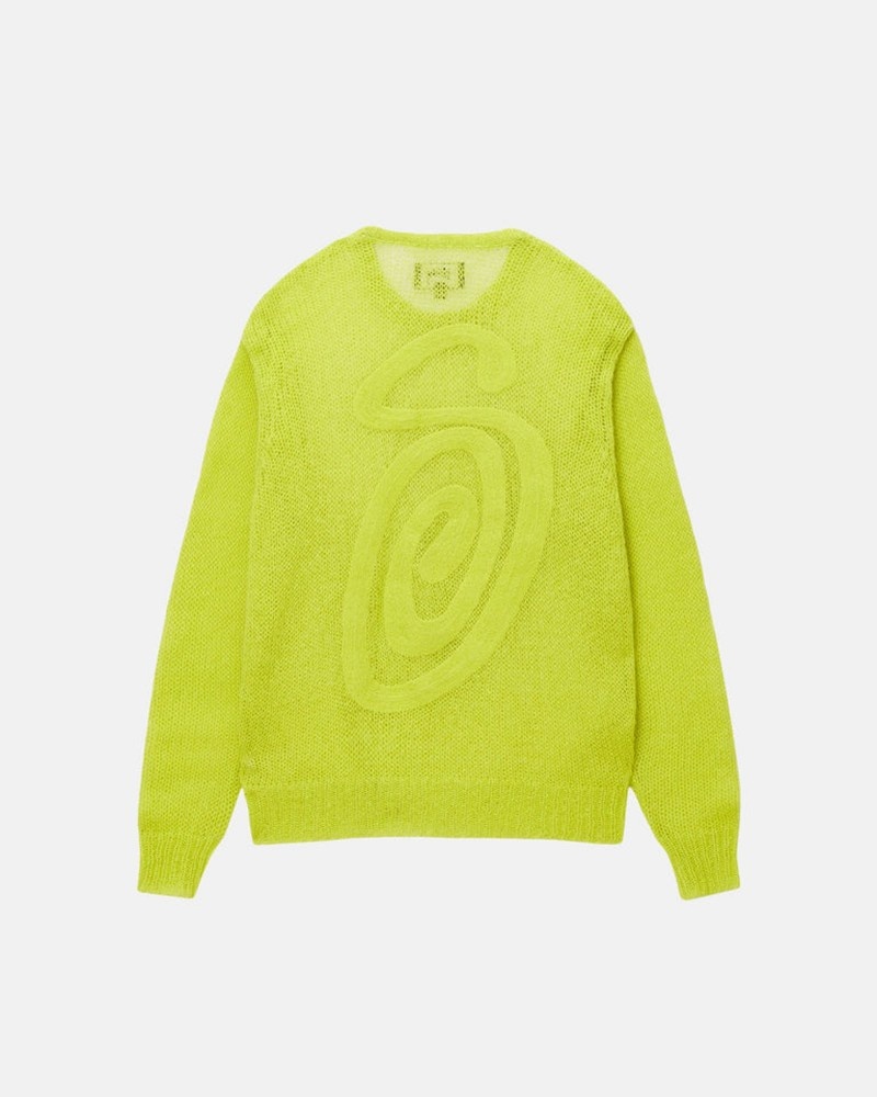 Knitted Stussy S LOOSE KNIT Luz Verdes | 58196-ZPCF