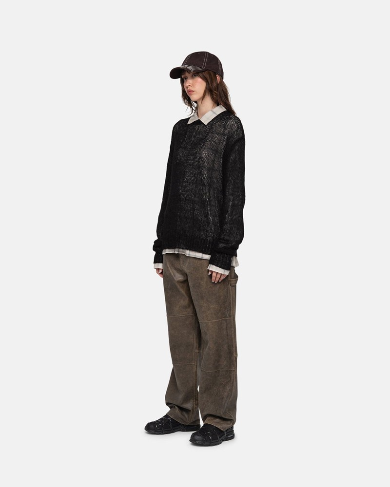 Knitted Stussy S LOOSE KNIT Pretas | 81697-APEF