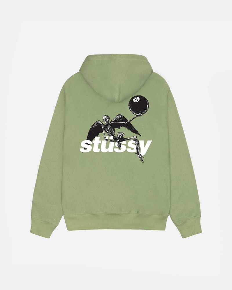 Moletom Stussy APOCALYPSE ZIP HOODIE Verdes | 50682-TYZQ