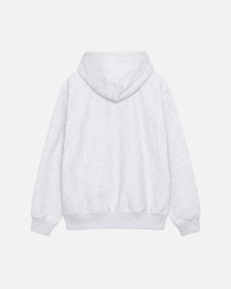 Moletom Stussy BASIC APPLIQUE HOODIE Cinzentas | 38769-RXFW