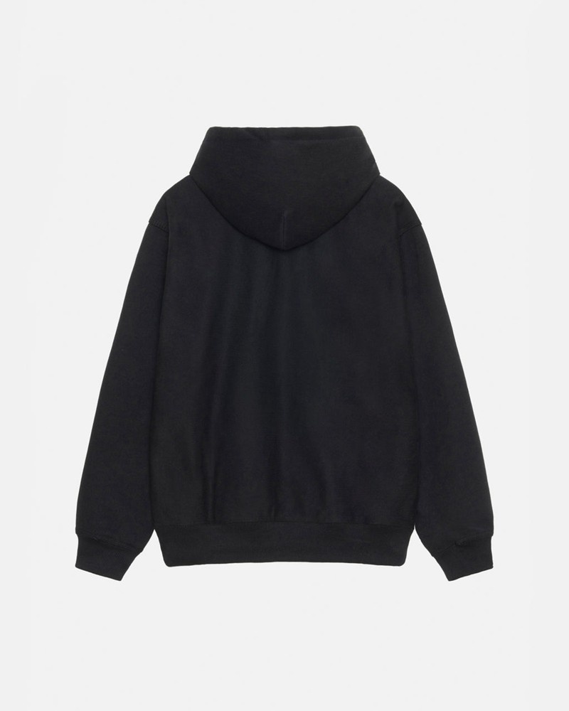 Moletom Stussy BASIC APPLIQUE HOODIE Pretas | 38569-KFQZ