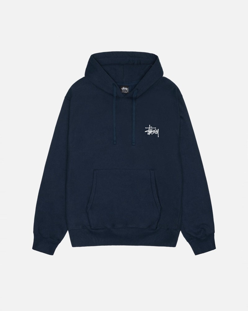 Moletom Stussy BASIC HOODIE Azul Marinho | 54187-RKDC