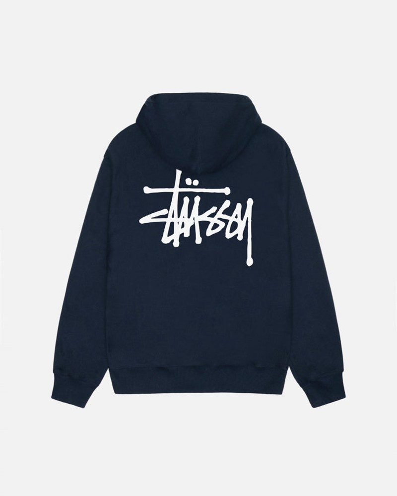 Moletom Stussy BASIC HOODIE Azul Marinho | 54187-RKDC