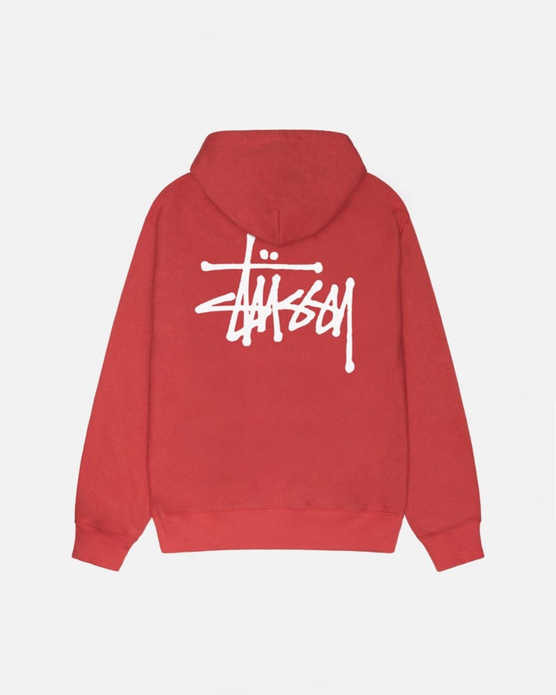 Moletom Stussy BASIC HOODIE Vermelhas | 50349-FODU