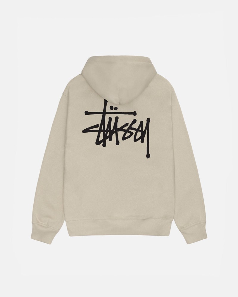 Moletom Stussy BASIC ZIP HOODIE Caqui | 53978-BDYJ