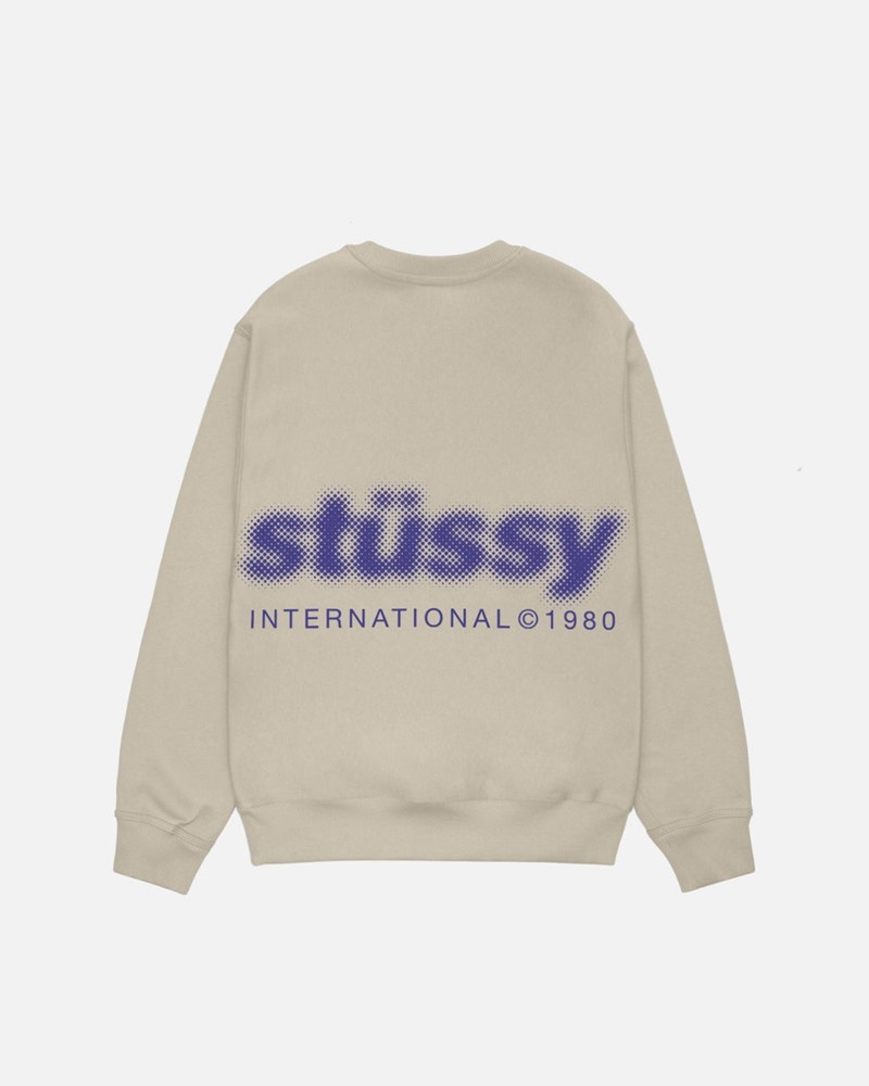 Moletom Stussy BLUR CREW Caqui | 73289-FSOG