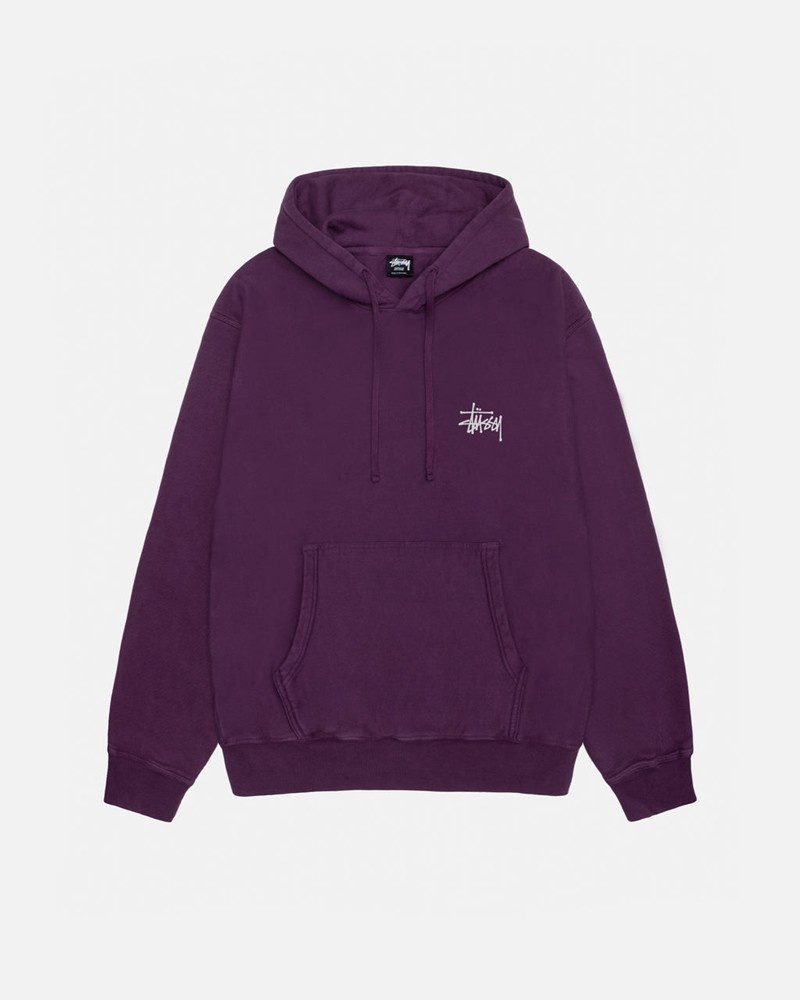 Moletom Stussy BUILT TOUGH HOODIE PIGMENT DYED Roxo | 52137-IQMA