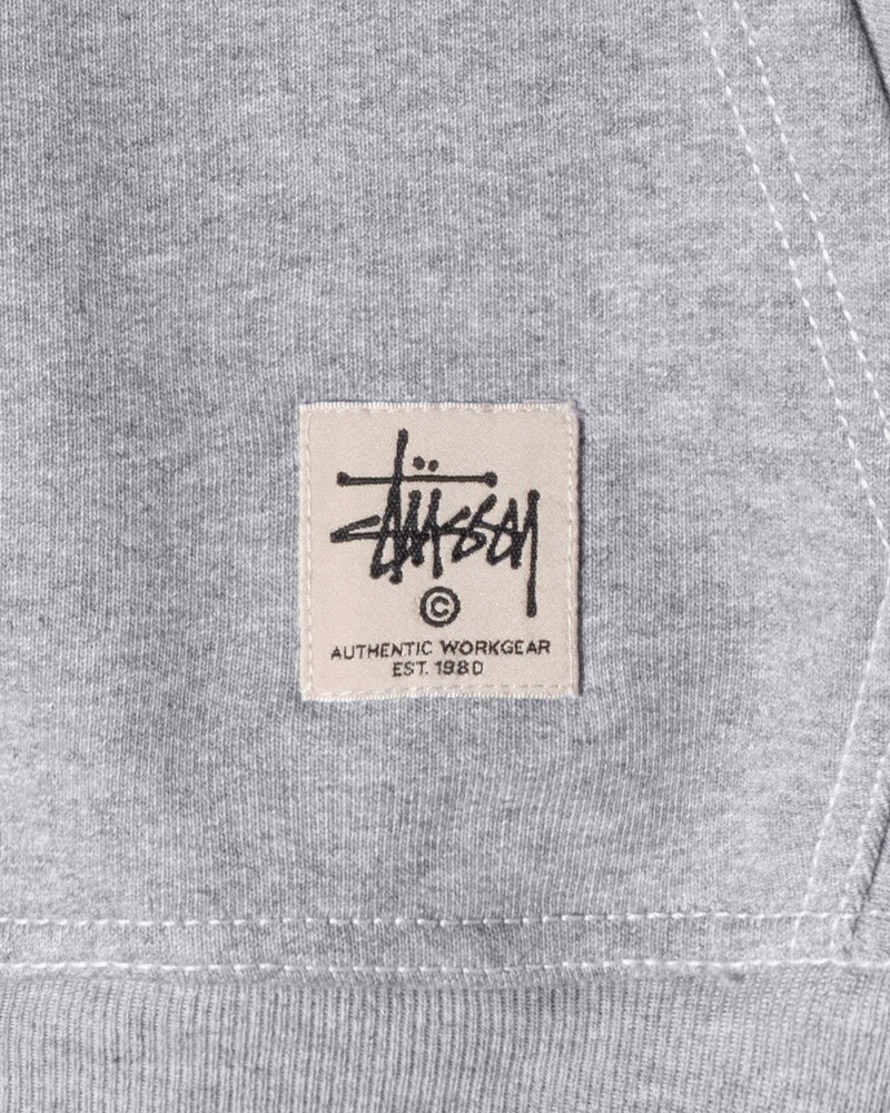 Moletom Stussy CONTRAST STITCH LABEL HOODIE Cinzentas | 78324-TMKU