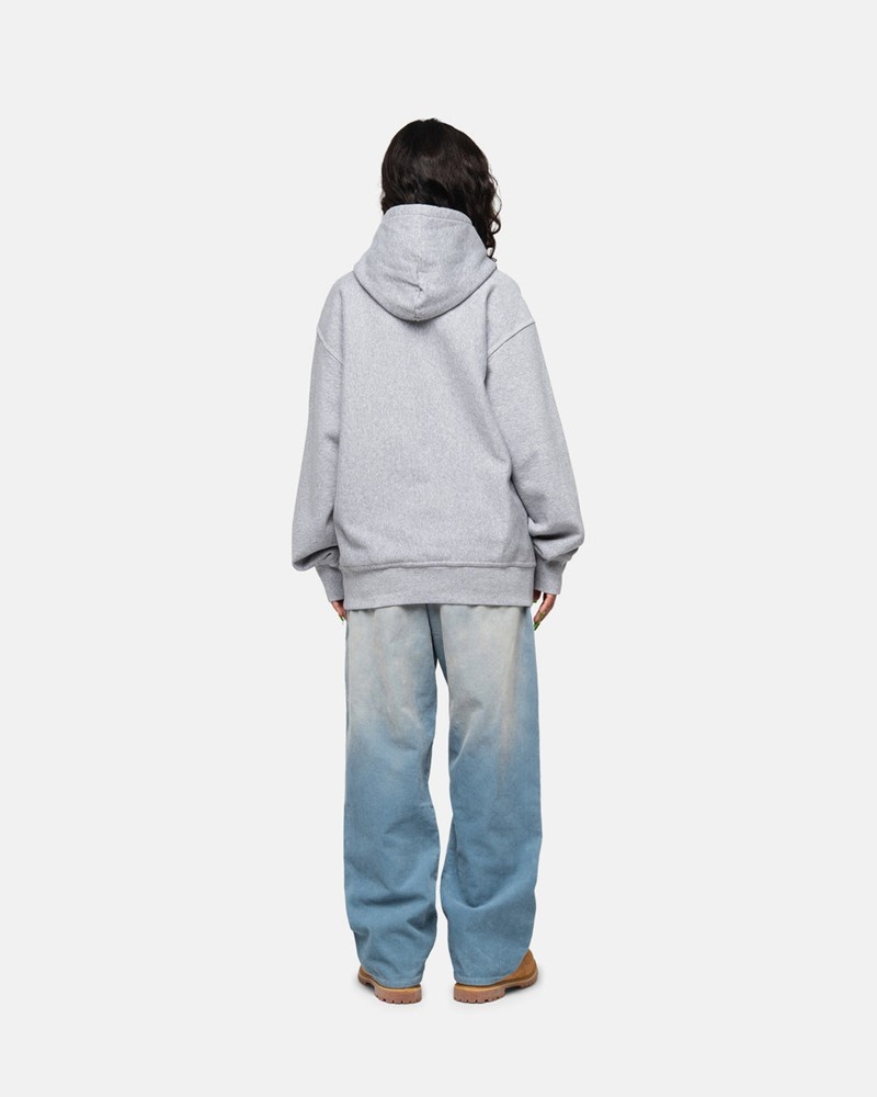 Moletom Stussy CONTRAST STITCH LABEL HOODIE Cinzentas | 78324-TMKU