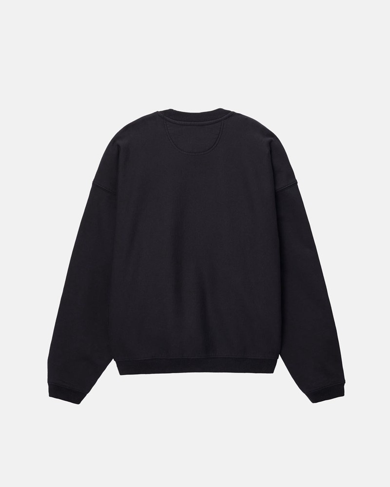 Moletom Stussy SPORT RELAXED OVERSIZED CREW Pretas | 83126-SJQV