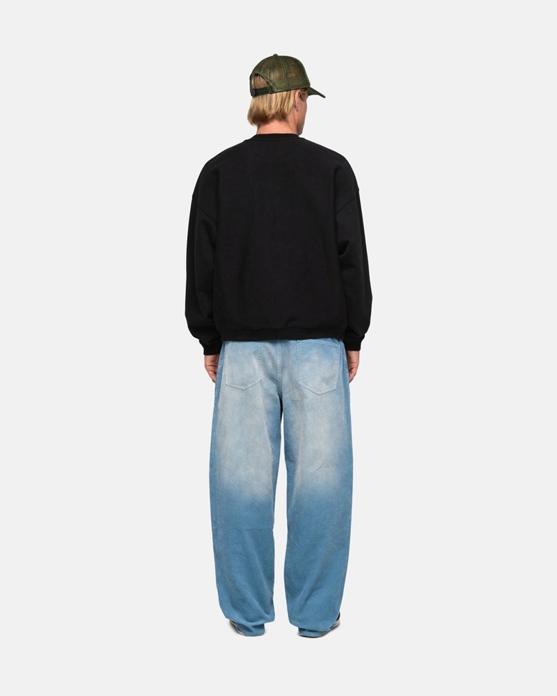 Moletom Stussy SPORT RELAXED OVERSIZED CREW Pretas | 83126-SJQV