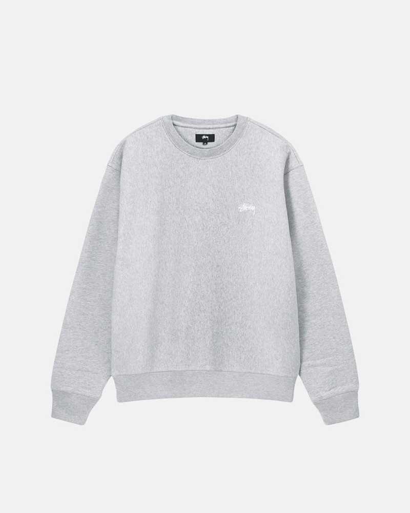 Moletom Stussy STOCK LOGO CREW Cinzentas | 26138-XNKB