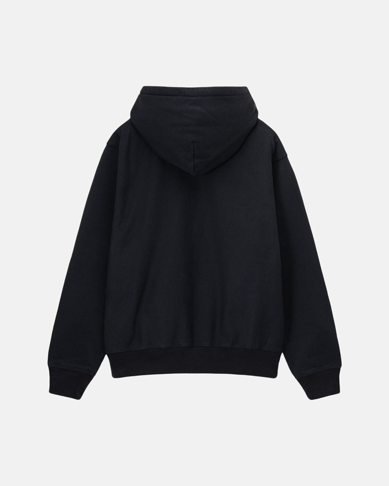 Moletom Stussy STOCK LOGO ZIP HOODIE Pretas | 86205-RJME