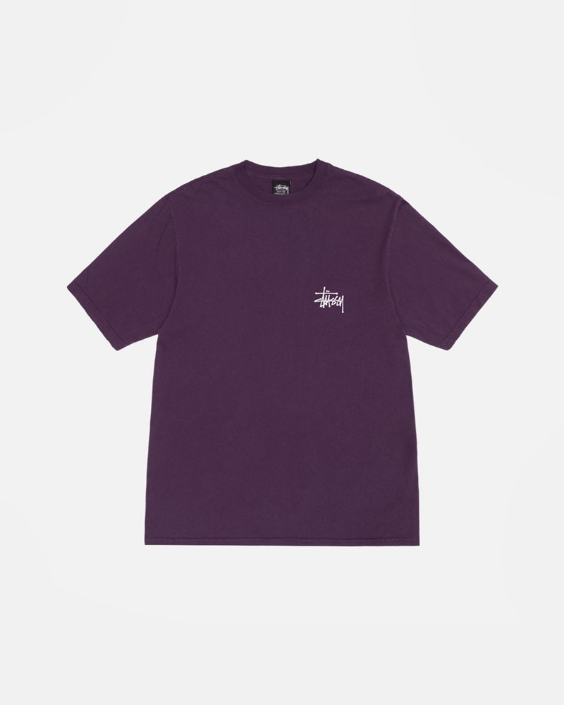 Tops Stussy BASIC PIGMENT DYED Roxo | 03489-APBG