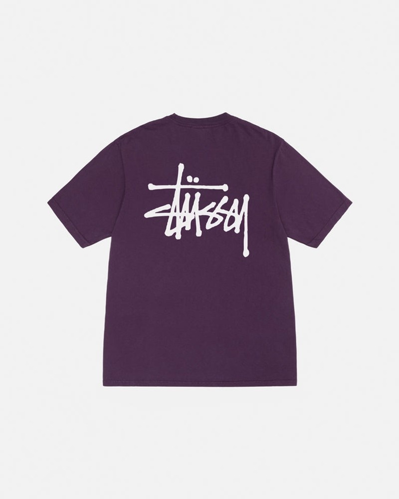 Tops Stussy BASIC PIGMENT DYED Roxo | 03489-APBG