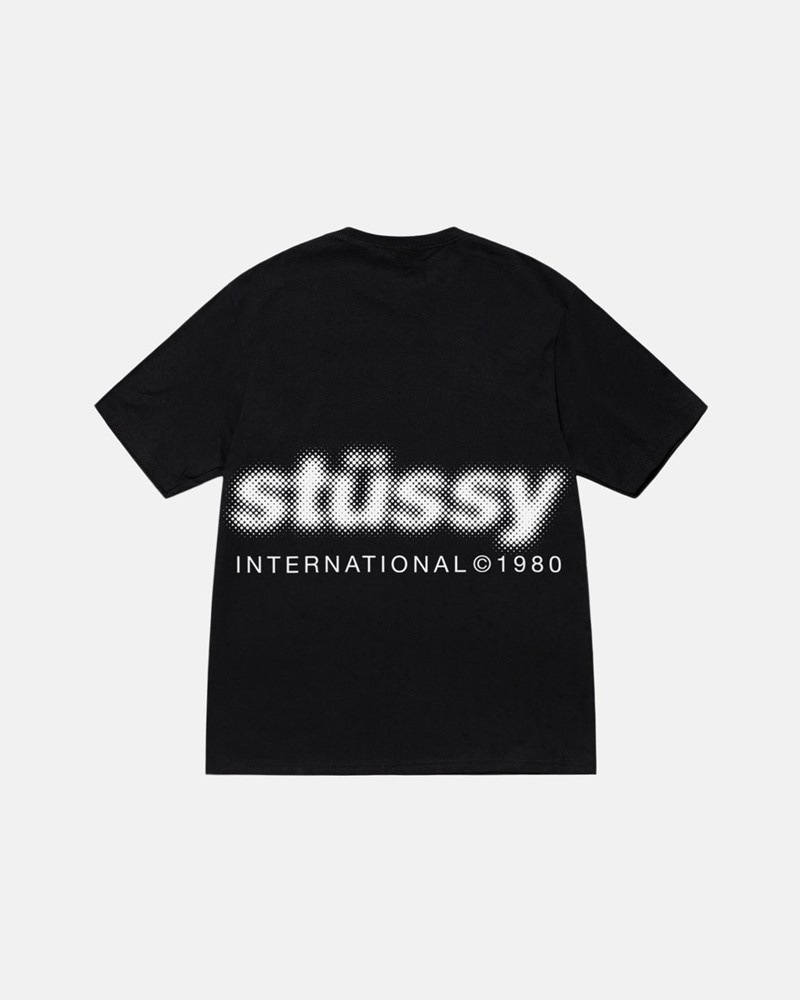 Tops Stussy BLUR Pretas | 80674-JXDU