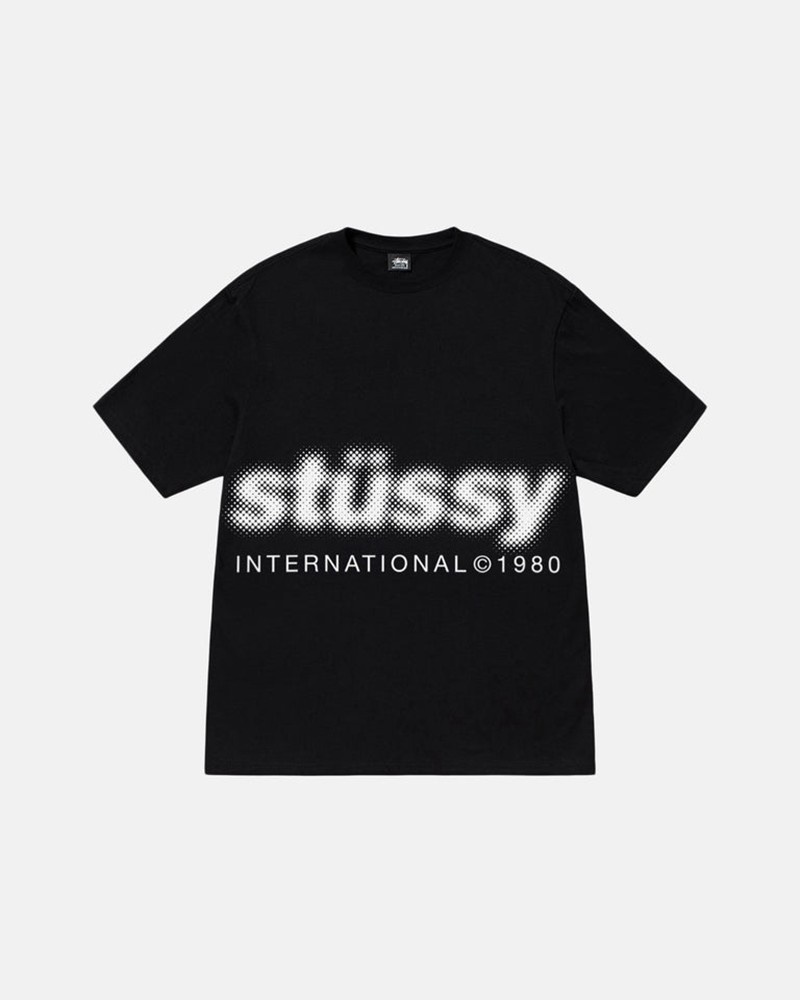 Tops Stussy BLUR Pretas | 80674-JXDU