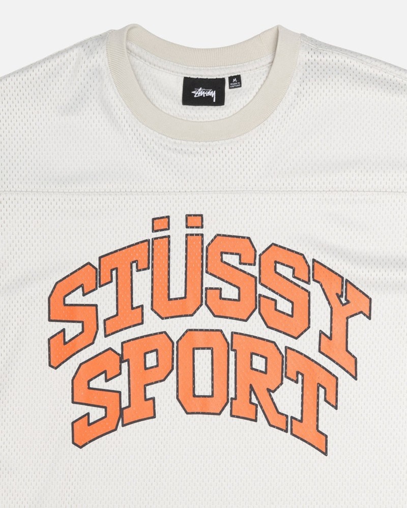 Tops Stussy SPORT MESH FOOTBALL JERSEY Bege | 35608-STWM