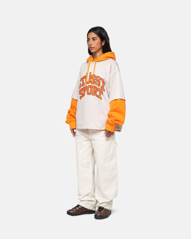 Tops Stussy SPORT MESH FOOTBALL JERSEY Bege | 35608-STWM