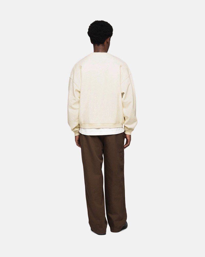 Tops Stussy SPORT RELAXED OVERSIZED CREW Branco | 06178-OBFD