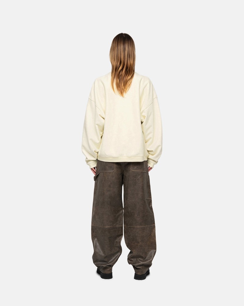 Tops Stussy SPORT RELAXED OVERSIZED CREW Branco | 06178-OBFD