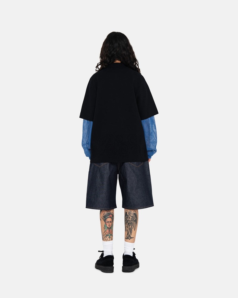 Vestido Jeans Stussy RAW DENIM BIG OL' SHORTS Pretas | 05136-WTPI